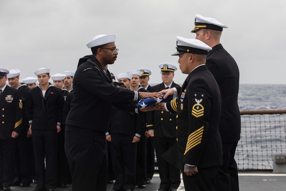 USS Mahan (DDG 72) Conducts Burial at Sea