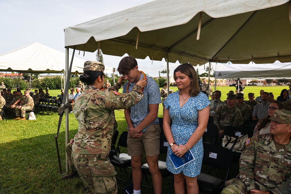 Flying V Ceremony for New Zealand Army Col. Aidan Shattock