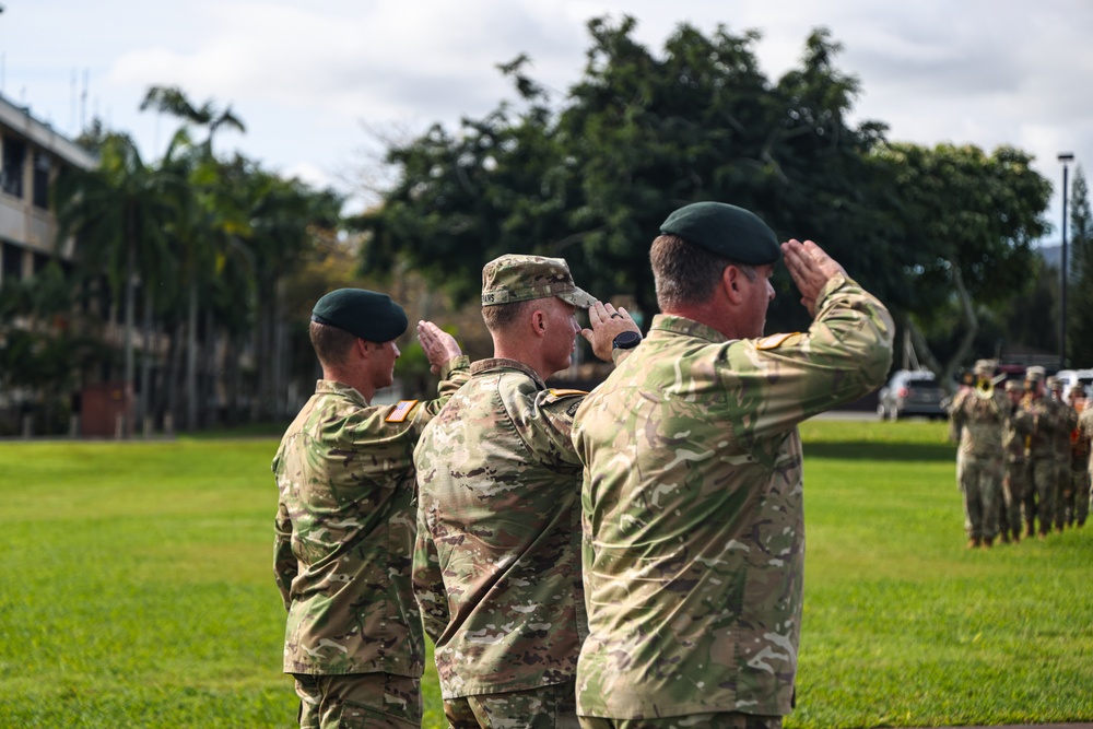 Flying V Ceremony for New Zealand Army Col. Aidan Shattock