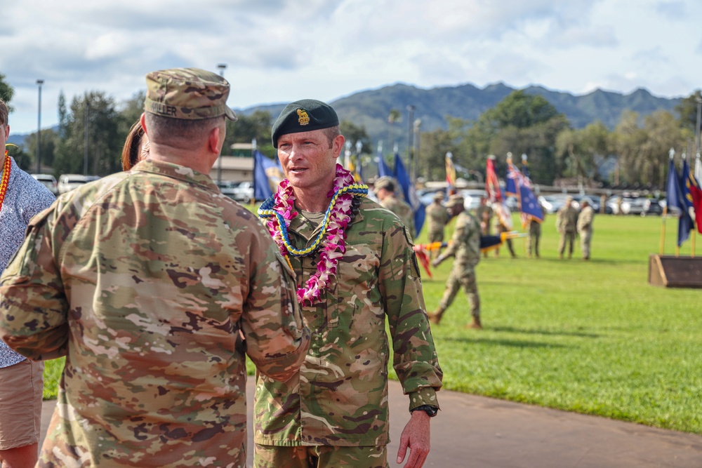 Flying V Ceremony for New Zealand Army Col. Aidan Shattock