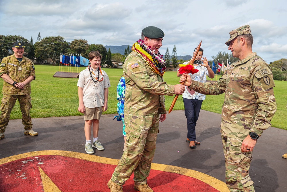Flying V Ceremony for New Zealand Army Col. Aidan Shattock