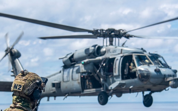 USS Carl Vinson (CVN 70) Conducts Fast Rope Training