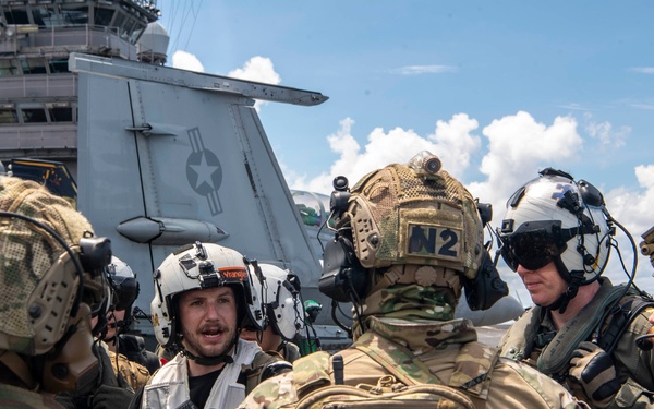 USS Carl Vinson (CVN 70) Conducts Fast Rope Training