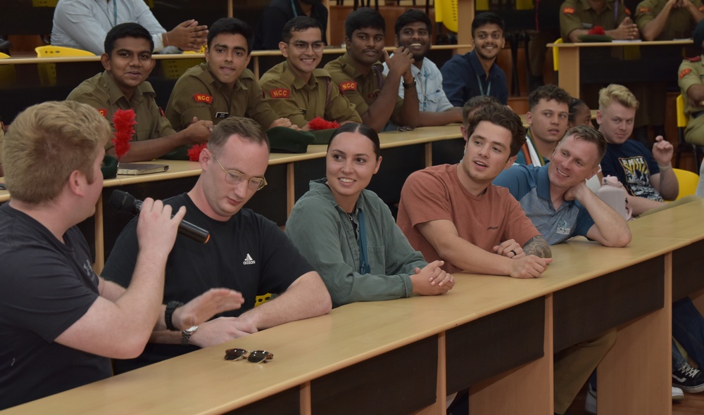 Patrol Squadron 8 personnel visit university in India during Tiger Triumph 2025