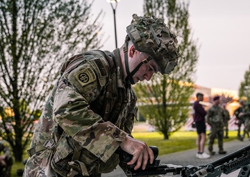 Soldiers execute weapons lane at Best Squad competition in Italy