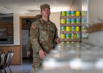 The 230th Engineer Battalion transports 240 cases of essential supplies in Obion County Tennessee