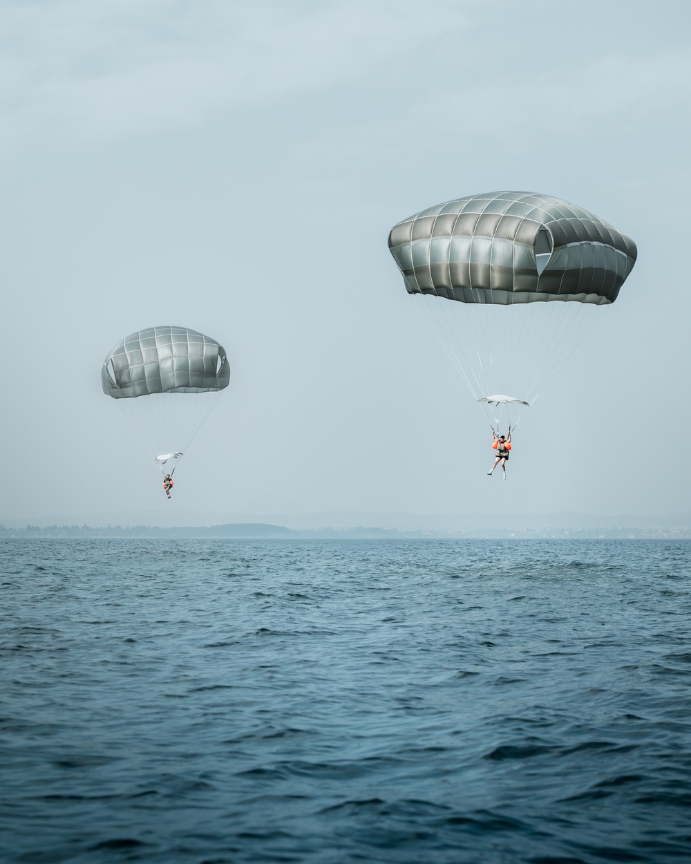 Sky Soldiers Conduct Water Jump Over Lake Garda, Italy