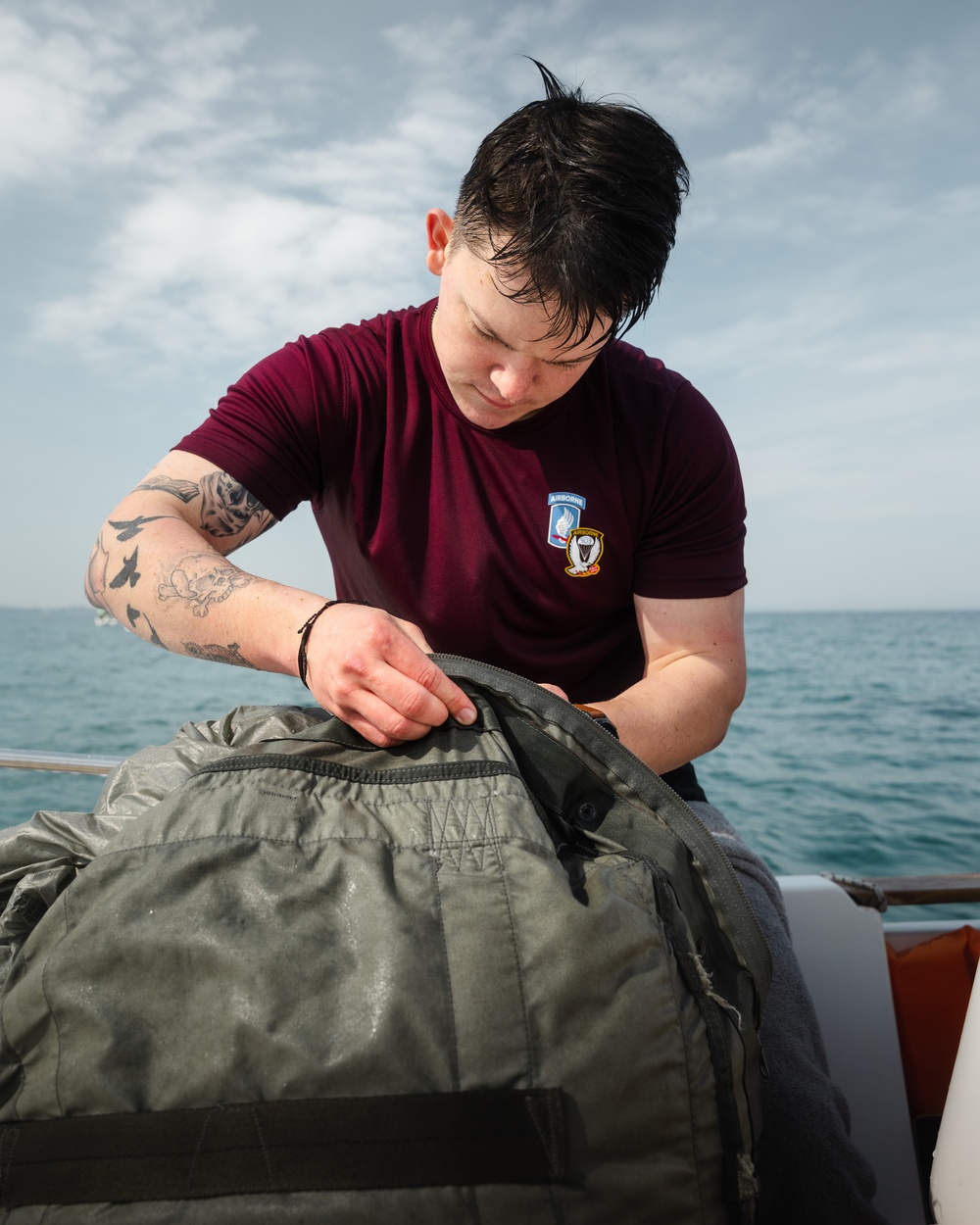 Sky Soldiers Conduct Water Jump Over Lake Garda, Italy