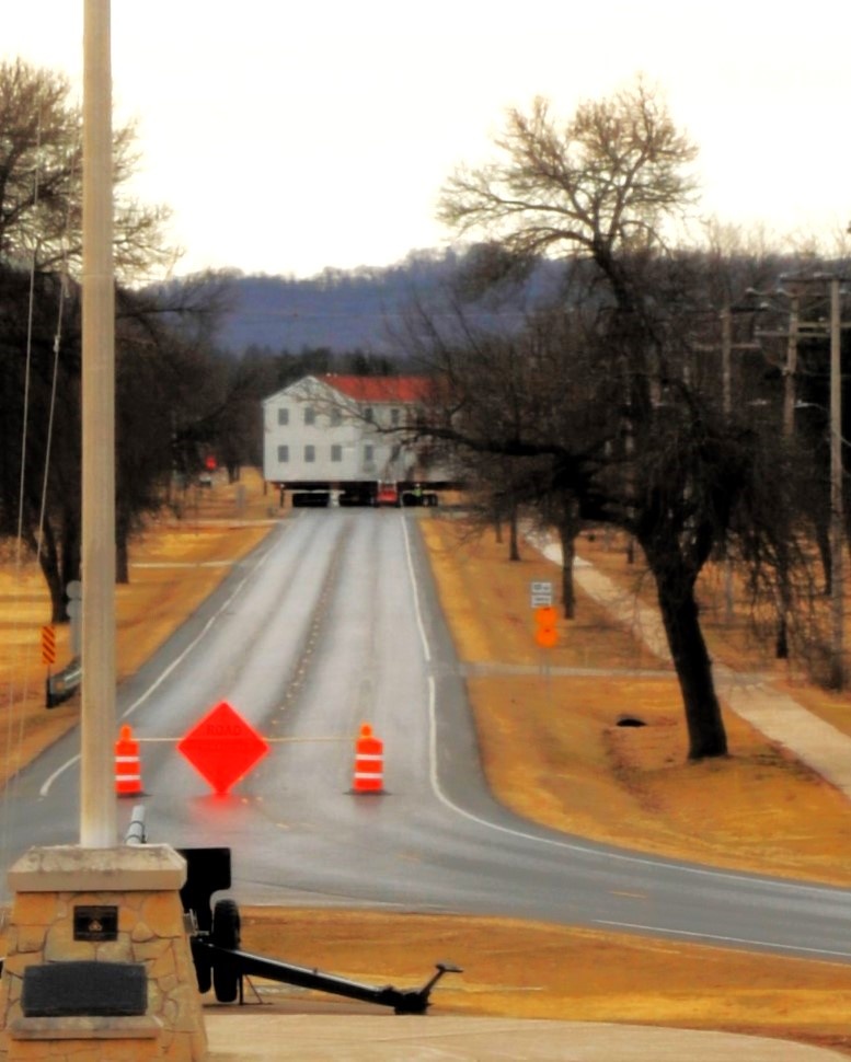Contractors successfully move third of five World War II-era barracks at Fort McCoy