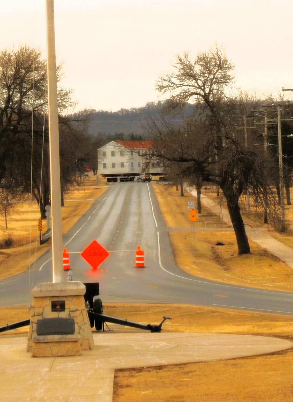 Contractors successfully move third of five World War II-era barracks at Fort McCoy