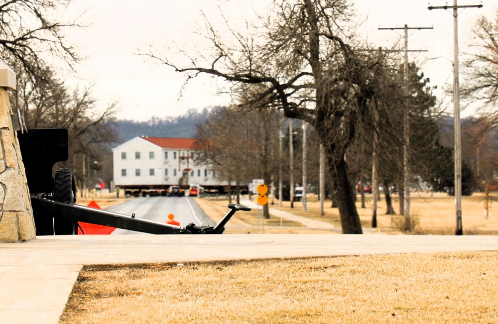 Contractors successfully move third of five World War II-era barracks at Fort McCoy
