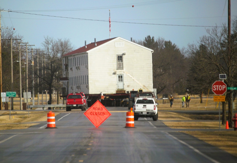 Contractors successfully move third of five World War II-era barracks at Fort McCoy
