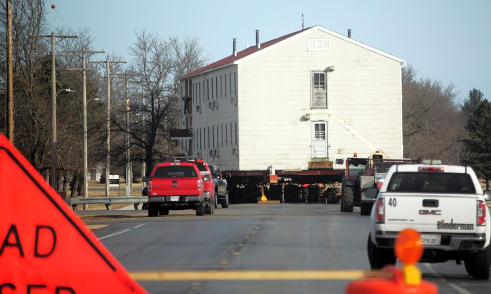 Contractors successfully move third of five World War II-era barracks at Fort McCoy