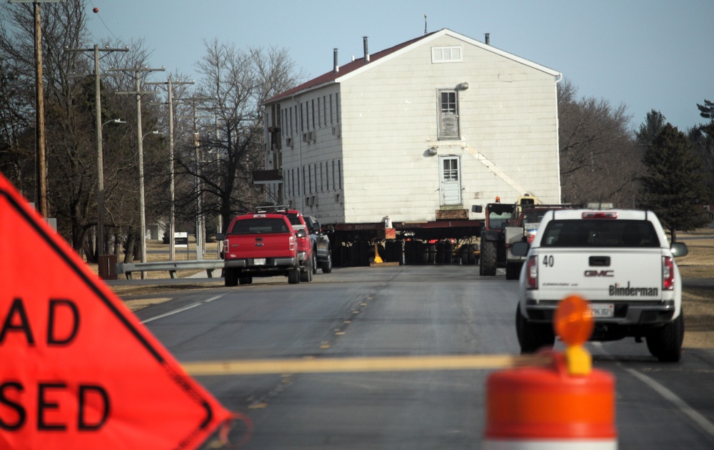 Contractors successfully move third of five World War II-era barracks at Fort McCoy