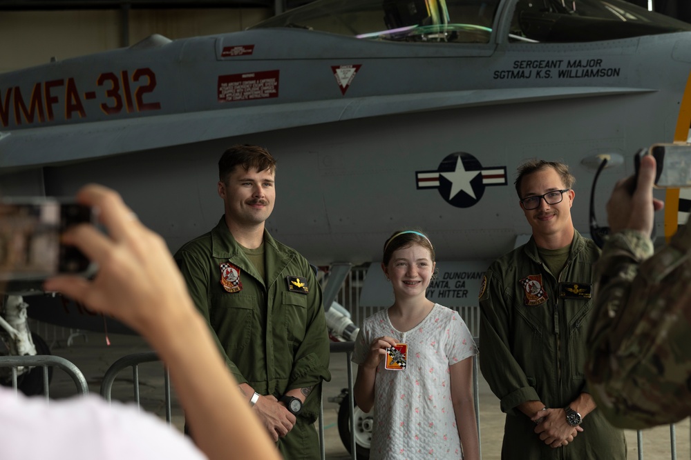 U.S. Marines show aircraft to Panamanians during community event
