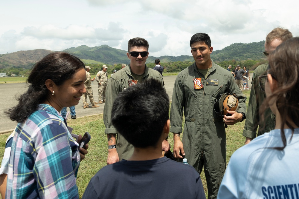 U.S. Marines show aircraft to Panamanians during community event