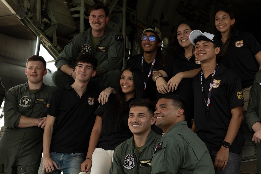U.S. Marines show aircraft to Panamanians during community event