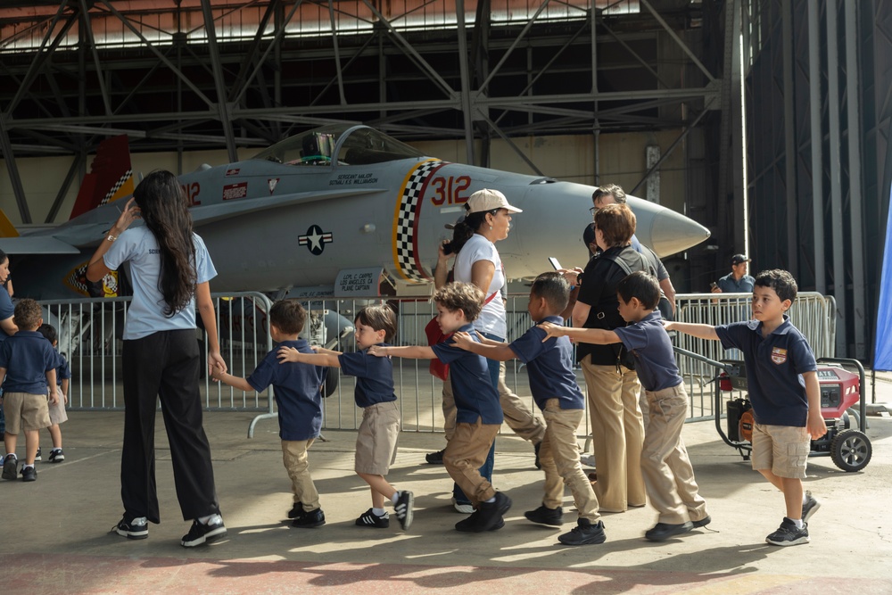 U.S. Marines show aircraft to Panamanians during community event