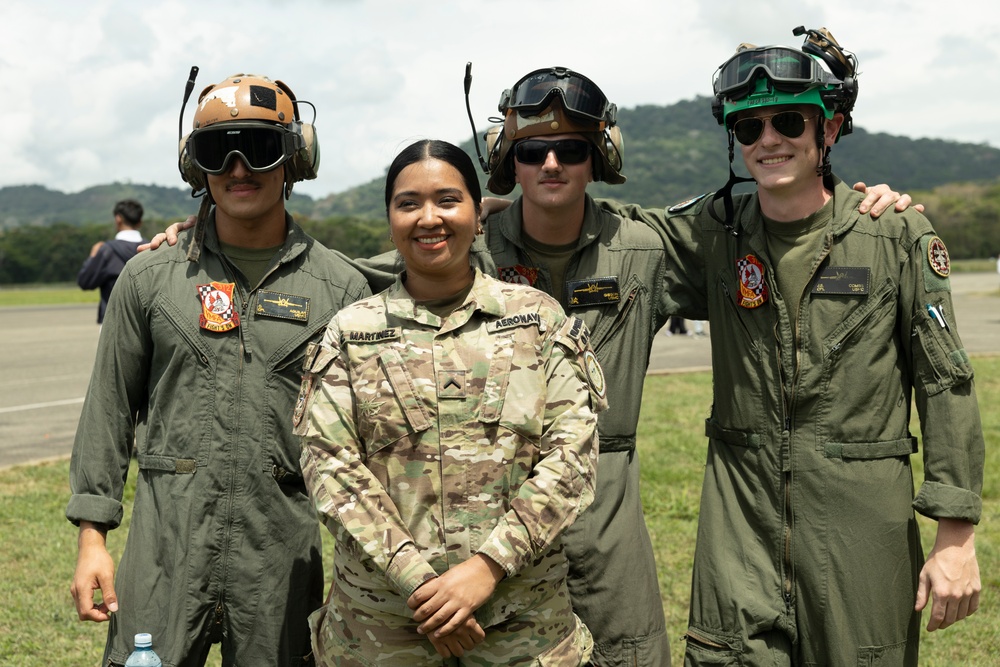 U.S. Marines show aircraft to Panamanians during community event