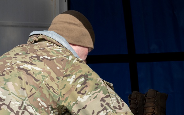 Military members provide honors for guardian flight in Kodiak, Alaska