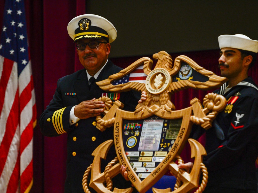 U.S. Navy Capt. Raul Carrillo Retirement Ceremony Onboard NMCSD