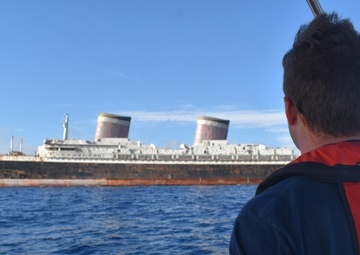 Coast Guard Cutter Resolute encounters SS United States at sea