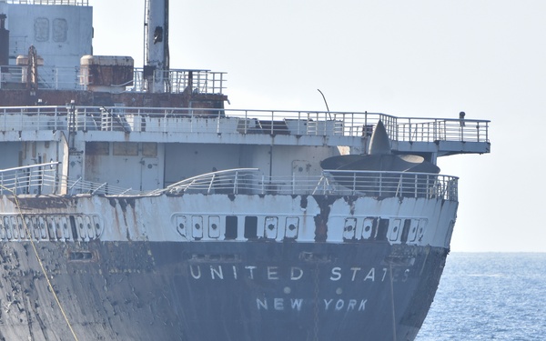 Coast Guard Cutter Resolute encounters SS United States at sea