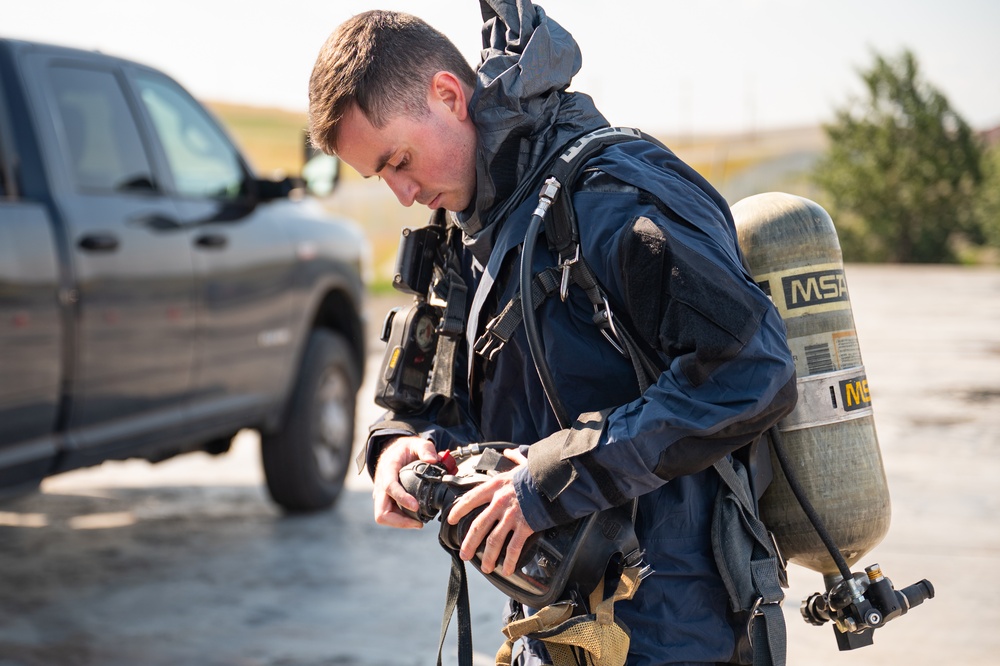 Malmstrom CBRN team exercises skills in Browning, MT