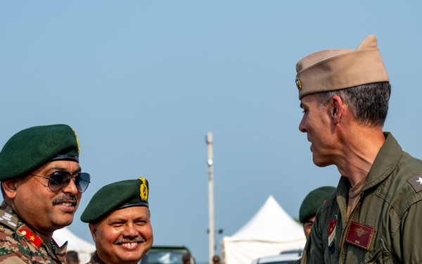 Commander, Task Force (CTF) 70 visits notional disaster response site during Exercise Tiger Triumph 2025