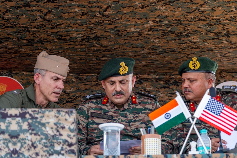 Commander, Task Force (CTF) 70 visits notional disaster response site during Exercise Tiger Triumph 2025