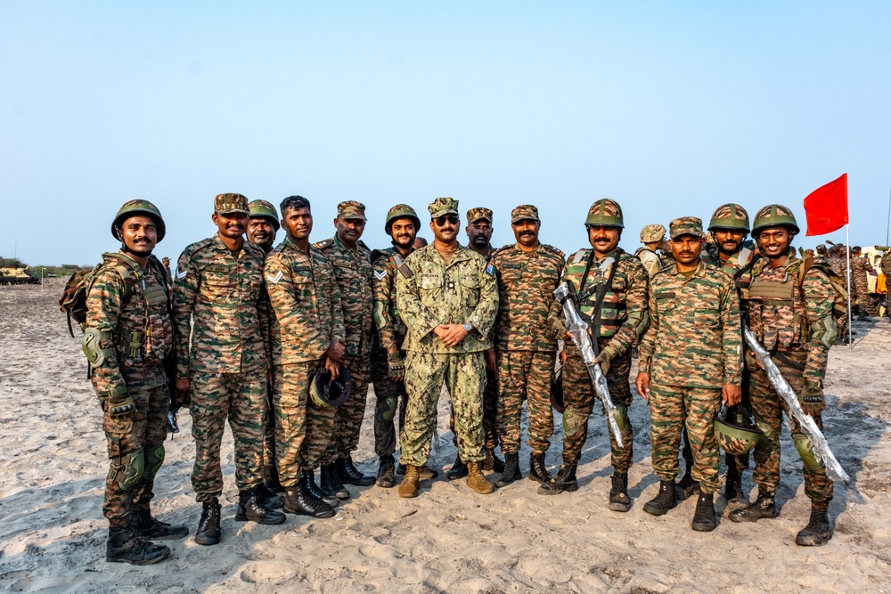 Commander, Task Force (CTF) 70 visits notional disaster response site during Exercise Tiger Triumph 2025