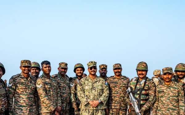 Commander, Task Force (CTF) 70 visits notional disaster response site during Exercise Tiger Triumph 2025