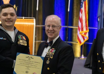 USS Albany Sailor Receives Navy and Marine Corps Medal