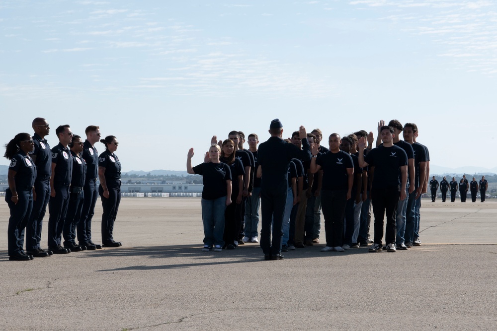 2025 Southern California Air Show new recruit enlistment