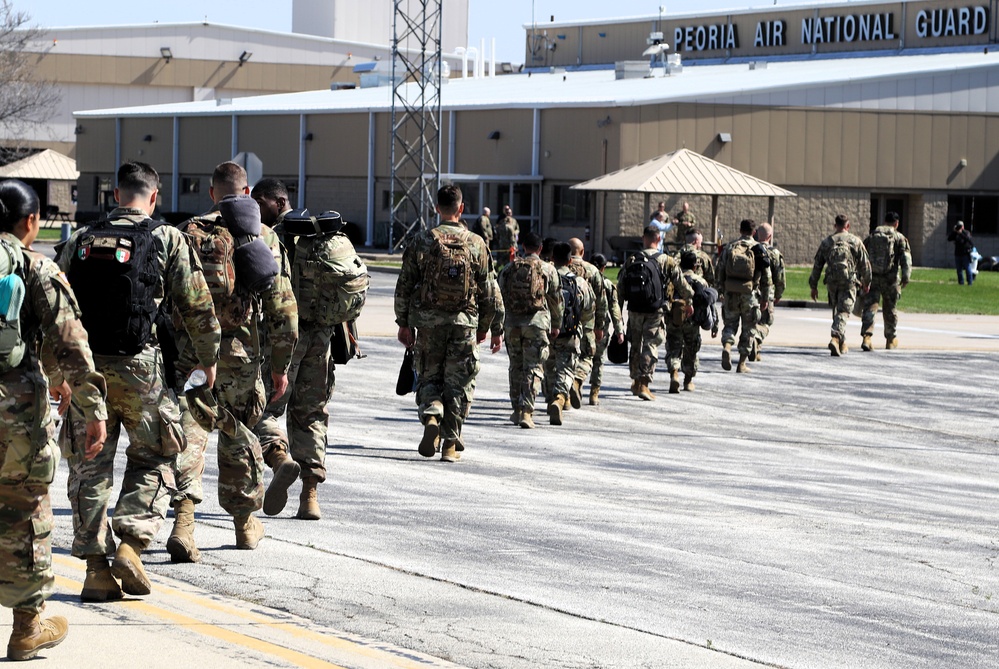 Illinois Army National Guard units return home after successful deployment for Operation Spartan Shield