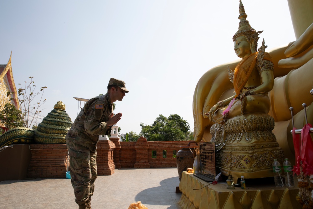 U.S. Army Reserve Capt. Logan Whorton honors his grandfathers in Takhli, Thailand