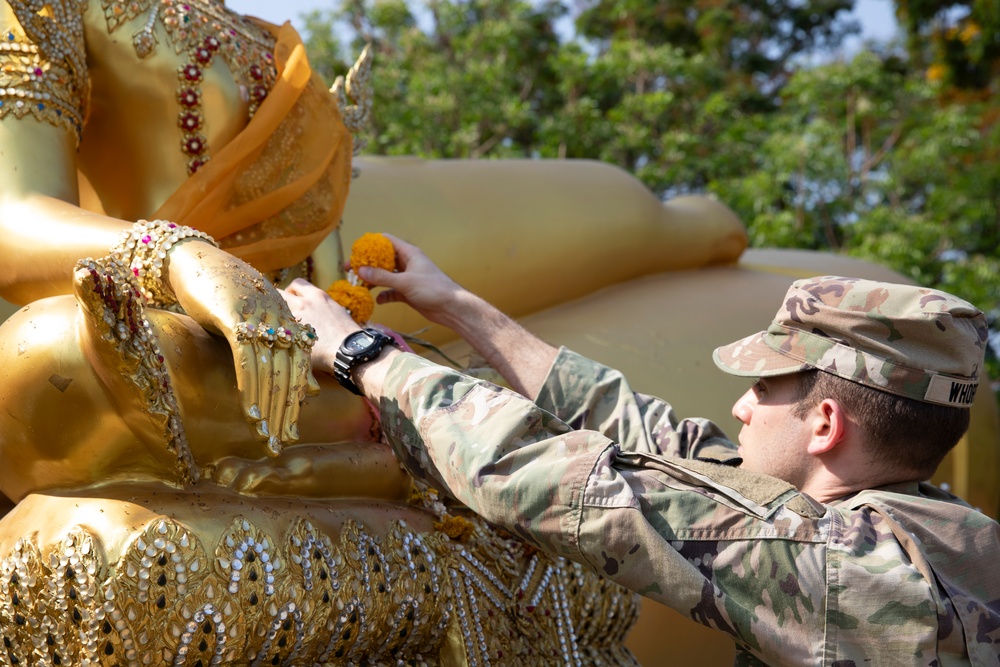 U.S. Army Reserve Capt. Logan Whorton honors his grandfathers in Takhli, Thailand