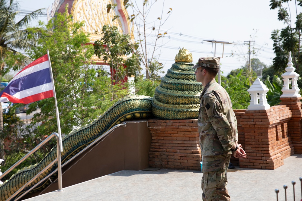 U.S. Army Reserve Capt. Logan Whorton honors his grandfathers in Takhli, Thailand