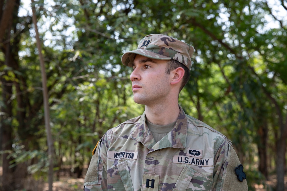 U.S. Army Reserve Capt. Logan Whorton honors his grandfathers in Takhli, Thailand