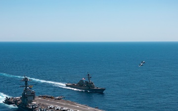 Fly Over of the USS Gerald R. Ford (CVN 78)