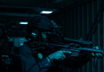 Close Quarter Combat Training onboard USS Iwo Jima