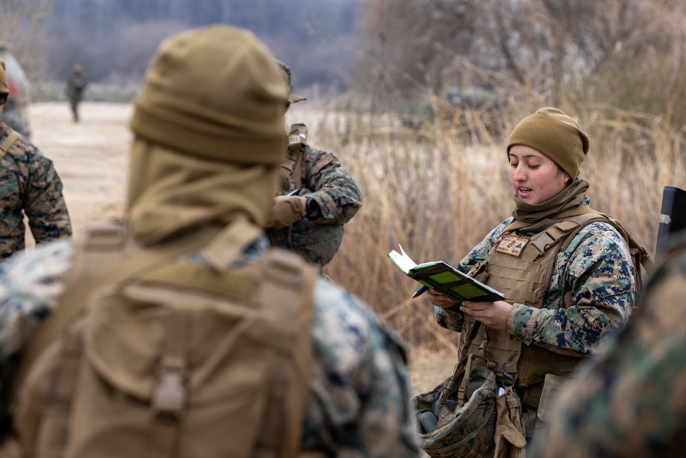U.S. Marines and Sailors perform convoy operations