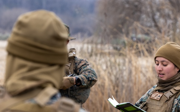 U.S. Marines and Sailors perform convoy operations