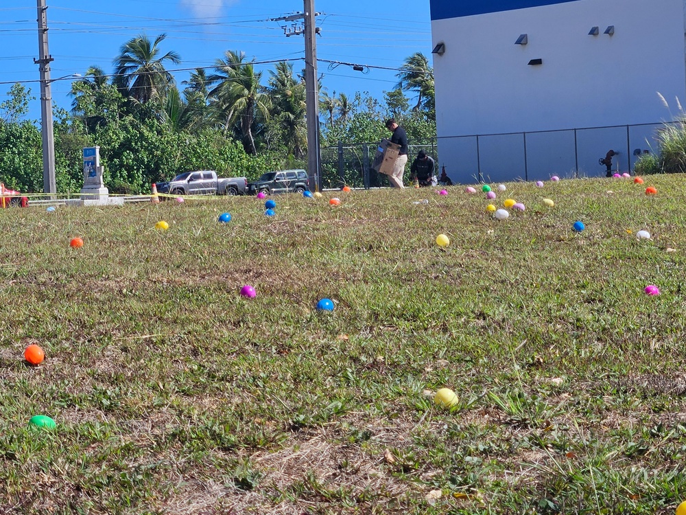 Marines and Sailors volunteer for the Piti Easter celebration