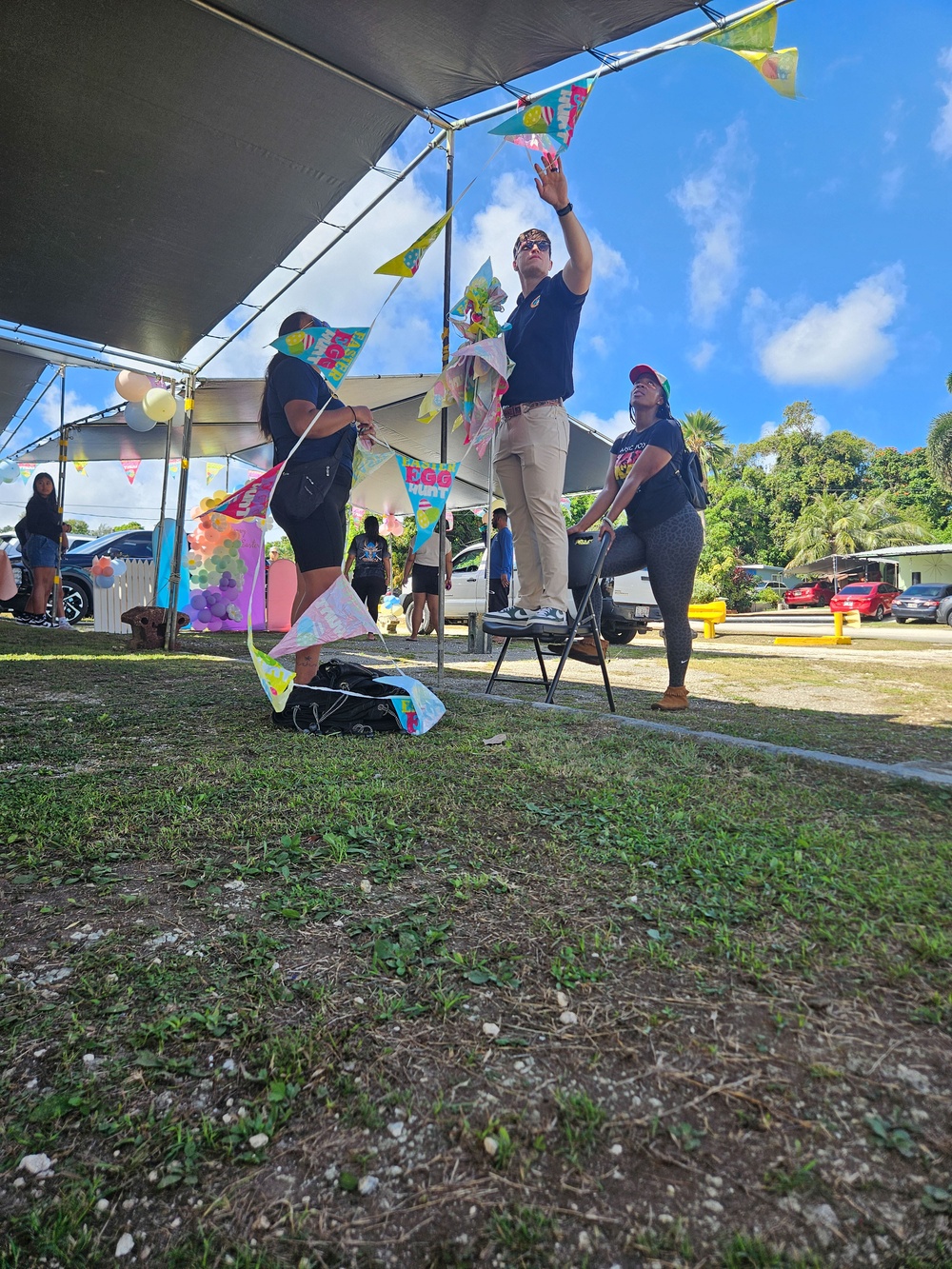 Marines volunteer for the Piti Easter celebration