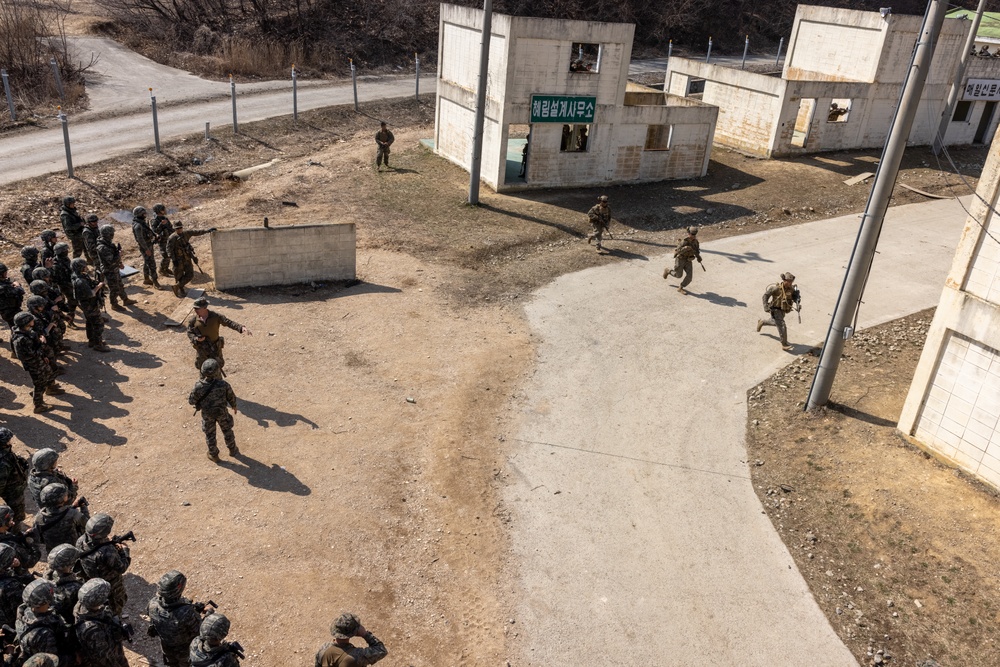 4th Marine Regiment and ROK Marines conduct CQT Training and Patrolling during KMEP 25.1
