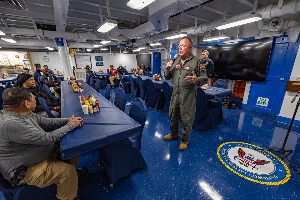 MSCEURAF Commodore Tours USS Mount Whitney (LCC 20)