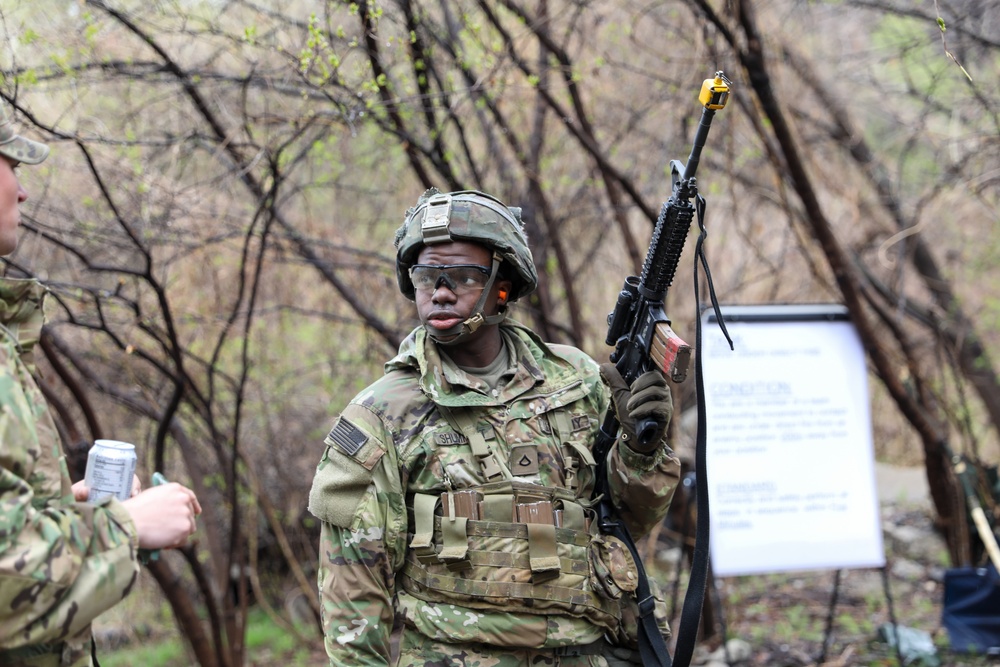 U.S. Army and Republic of Korea soldiers compete in Expert Soldier, Infantry and Field Medical Badge training.