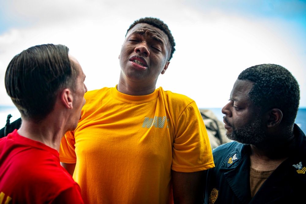 Nimitz Sailors Participate in an OC Spray Course