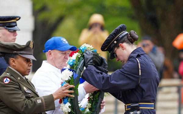 Brig. Gen. Tomika Seaberry conducts wreath laying ceremony at the Tomb of the Unknown Soldier